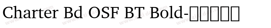 Charter Bd OSF BT Bold字体转换